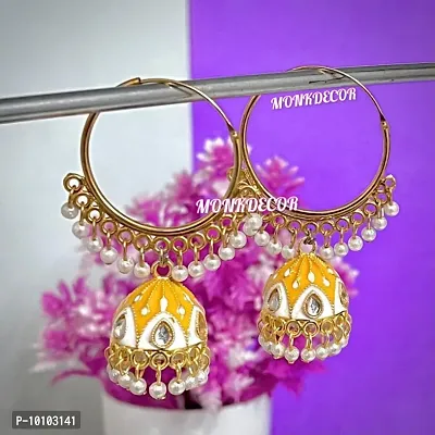 Latest Design Casual Earring For Girls and Women (PN Bali-Yellow)