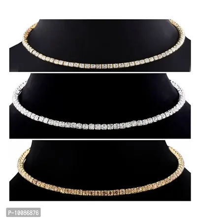 2 in 1 Simple diamond chokers - Indian Jewellery Designs