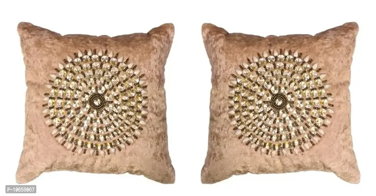 Maddy Space Cushion Cover Set of 2 Pcs Design-Mandala Fawn (Size-12x12 Inch.)-thumb0