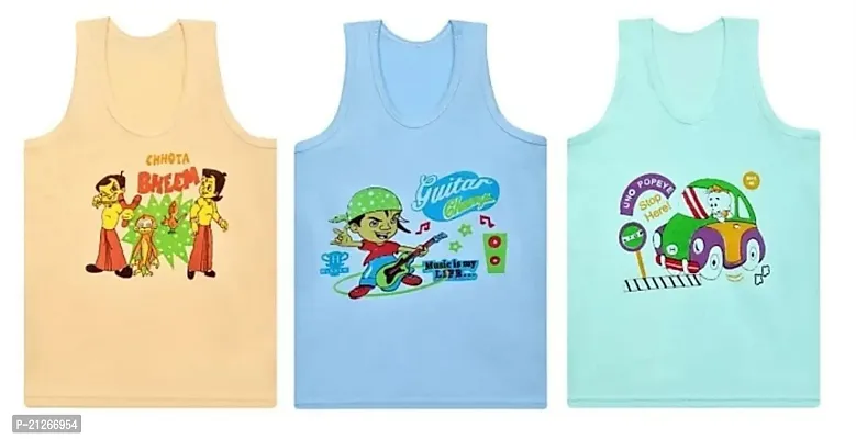 Stylish Kids Prinred Vest (Pack Of 3)-thumb4