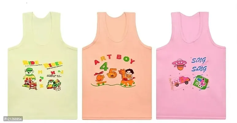 Stylish Kids Prinred Vest (Pack Of 3)