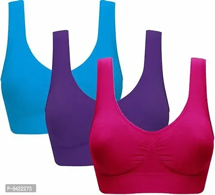 Women Sports Air Bra (Pack of 3)-thumb0