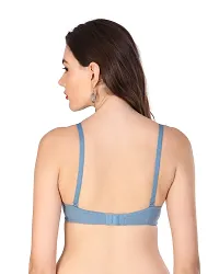 Stylish Blue Cotton Blend Bra For Women-thumb1