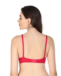 Stylish Red Cotton Blend Bra For Women-thumb1