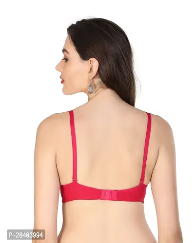 Stylish Red Cotton Blend Bra For Women-thumb2