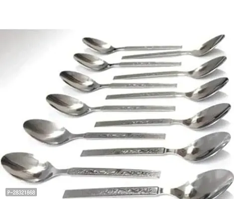 Stainless Steel Premium Quality Dessert / Table Spoon set of 6 Pc-thumb0