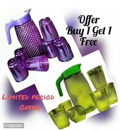 WATER JUG COMBO SET OF 2 JUG WITH 12 GLASS FREE