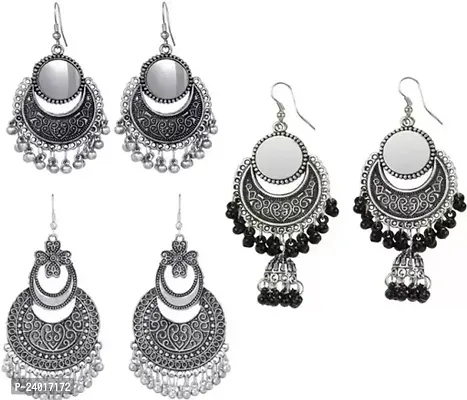 Stylish Alloy Chandbalis For Women And Girl Pack Of 3-thumb0