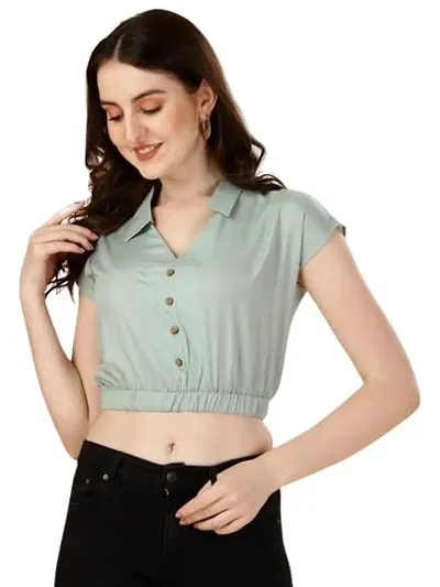 U V Fashion Fashionable Women's Top:- Perfect for Any Occasion Regular Fit Top || Casual Top Blue