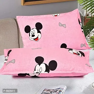 Comfortable Glace Cotton Printed Double Bedsheet with Two Pillow Covers-thumb2
