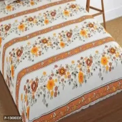 160TC Supersoft Glace Cotton Flat Single Bedsheet with 1 Pillow Cover (Multicolour, 60 x 90 Inch)-thumb2