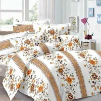 160TC Prime Collection Supersoft Combo Pack of 2 Flat Double Bedsheets with 4 Pillow Covers-thumb1