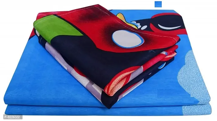 144TC 3D Printed Polycotton Double Bedsheet with 2 Pillow Covers (Multicolour) 87 x 87 Inch-thumb5