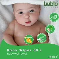 Novel Babio Baby Wet Wipes With Aloe Vera (Pack of 6 X 80 Wipes)-thumb1