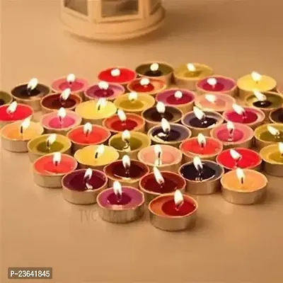 Biway Tealight Smokeless  Daily Use  Multi-Purpose  Birthday  Festive  Home Decor   Anniversary  Valentine  Diwali Decoration Candle Candlenbsp;nbsp; Multicolor  Pack of 25-thumb0