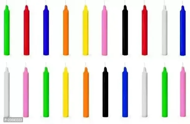 Plain Stick Candles For Home Decor, Birthday, Diwali, Party Candle Candle Pack Of 10