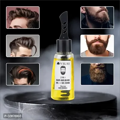 2 in 1 Hair And Beard Oil with Gel Comb