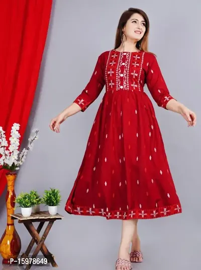 Stylish Fancy Viscose Rayon Kurta For Women Pack Of 1