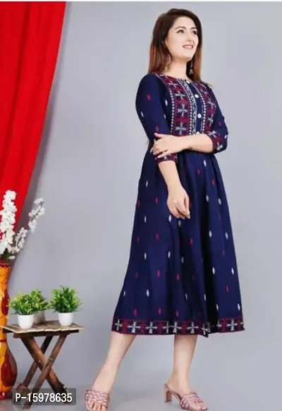 Stylish Fancy Viscose Rayon Kurta For Women Pack Of 1-thumb0