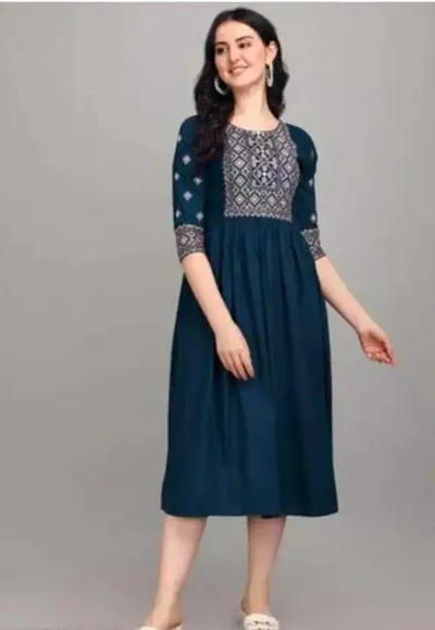 Trendy Women Anarkali Casual Kurta