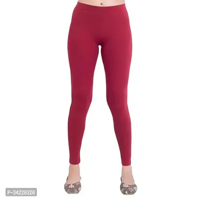 Stylish Polyester Solid Leggings For Women-thumb0