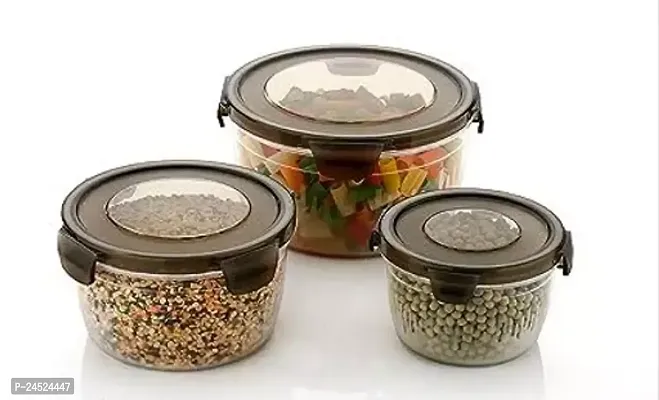 Premium Quality Pack Of 3 Air Tight Containers For Kitchen Storage Set , Bpa Container For Kitchen Storage Set , Kitchen Organizer And Kitchen Storage-thumb0