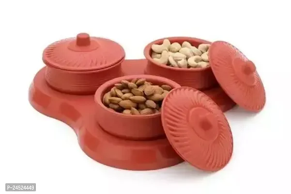 Premium Quality Multipurpose Handi Bowl Set For - Handi Shape Kitchen Storage, Kitchen Serving Dining Handi And Lid - Rice - Dal - Flour - Grocery - Handi Round,