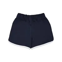 Gingerbread Pure Cotton Solid Shorts for Girls-thumb1