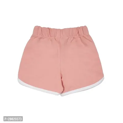 Gingerbread Pure Cotton Solid Shorts for Girls-thumb2