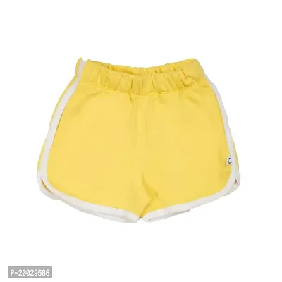 Gingerbread Pure Cotton Solid Shorts for Girls-thumb0