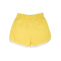 Gingerbread Pure Cotton Solid Shorts for Girls-thumb1