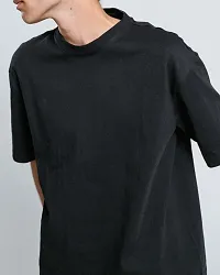 Mens Plain Black Tshirt-thumb3