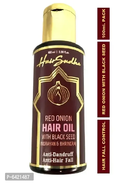Hair Sudha Onion Black Seed Hair Oil Anti Hair Fall 100ml.-thumb0