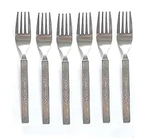 REGIUS Stainless Steel Cutlery Set of Spoon  Fork Set of 12 PCS (Contains 6 Spoons  6 Forks)-thumb2