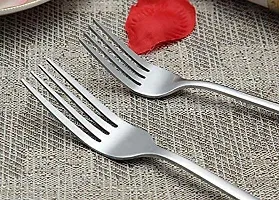 REGIUS Stainless Steel Cutlery Set of Spoon  Fork Set of 12 PCS (Contains 6 Spoons  6 Forks)-thumb4