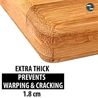 REGIUS Wooden Cutting Board Chopping Board Natural Bamboo Chopping Board Set for Kitchen Non-Slip Without Handle Durable Vegetable Board for Kitchen 30CM-thumb3