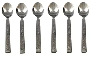 REGIUS Stainless Steel Cutlery Set of Spoon  Fork Set of 12 PCS (Contains 6 Spoons  6 Forks)-thumb1