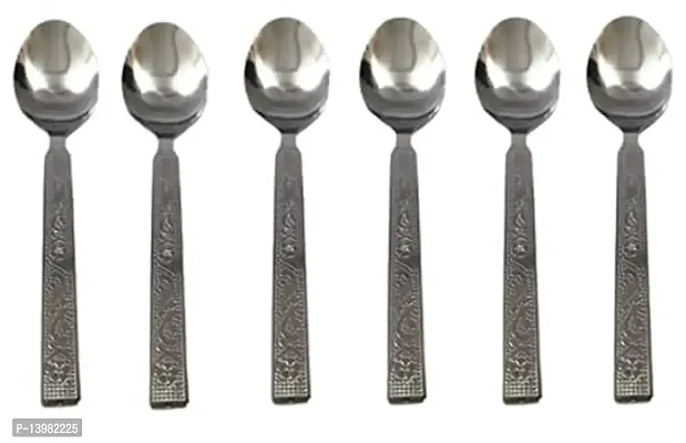 REGIUS Stainless Steel Cutlery Set of Spoon  Fork Set of 12 PCS (Contains 6 Spoons  6 Forks)-thumb2