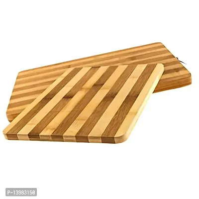 REGIUS Wooden Cutting Board Chopping Board Natural Bamboo Chopping Board Set for Kitchen Non-Slip Without Handle Durable Vegetable Board for Kitchen 30CM-thumb2