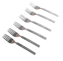 REGIUS Stainless Steel Mix Cutlery Set/Table Ware Cutlery/Dinner Cutlery/Spoon  Forks (Set of 6 Spoon and 6 Forks)-thumb1