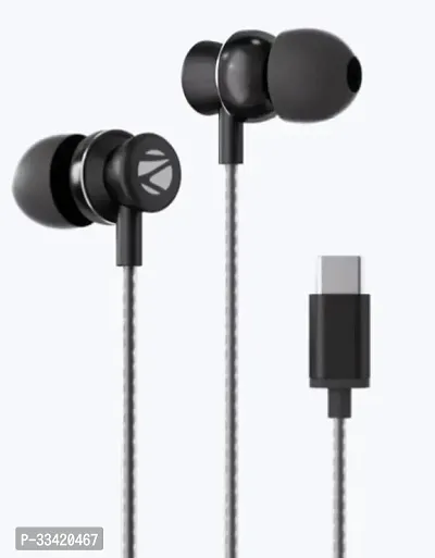 Stylish Headphones Black In-ear Wired USB-thumb0