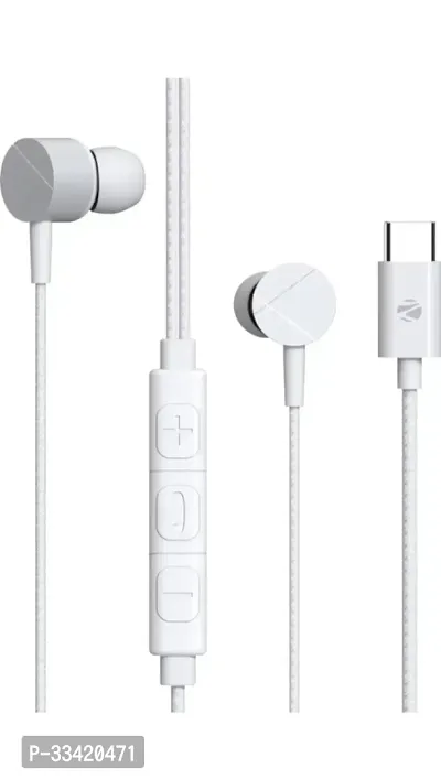 Stylish Headphones White In-ear Wired USB-thumb0