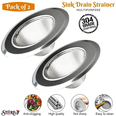 2 PCS Anti-Clogging Kitchen Sink Strainer and Kitchen Sink Stopper -  Stainless S