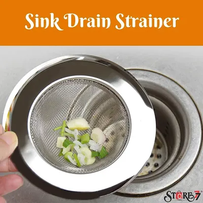 2PCS 4.5 Kitchen Bathroom Sink Strainer Stainless Steel Filter Drain  Strainer