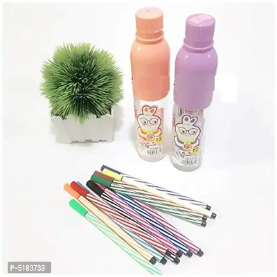 Color Pen with plastic Bottle 12 pc set sketch color pen / Color Pencils, Color Crayons, Sketch Pens-thumb0