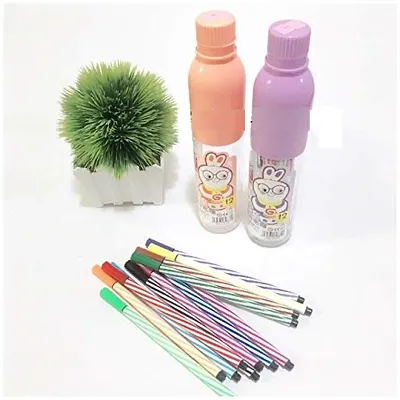Color Pen with plastic Bottle 12 pc set sketch color pen / Color Pencils, Color Crayons, Sketch Pens