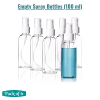 6 Pcs Refillable Spray Bottles, 100ML, Fine Mist Perfume Atomizer Liquid Containers for Sanitizing/WateringPlant/Makeup/Skincare/Travel/Home/Office/Car/Cleaning Hands, Empty Clear Bottles Set-thumb1