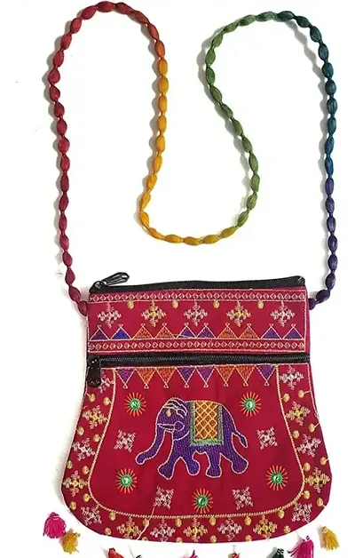 Lassie? Ethnic Rajasthani Sling Bag for Women/Girls - (SQMS)