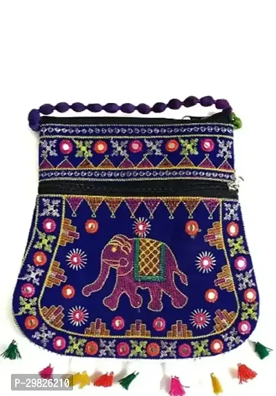 Stylish Rajasthani Blue Sling Bag-thumb0