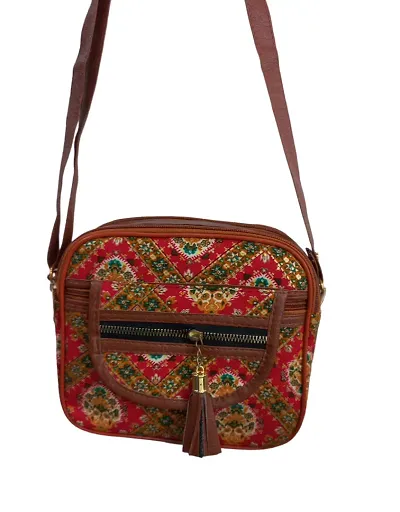 Stylish Ikkat Pattern Sling Bags